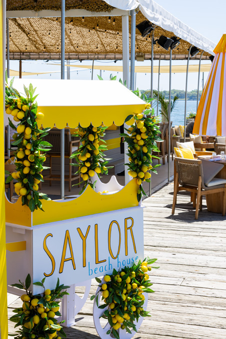 Saylor Beach House entrance surrounded by greenery